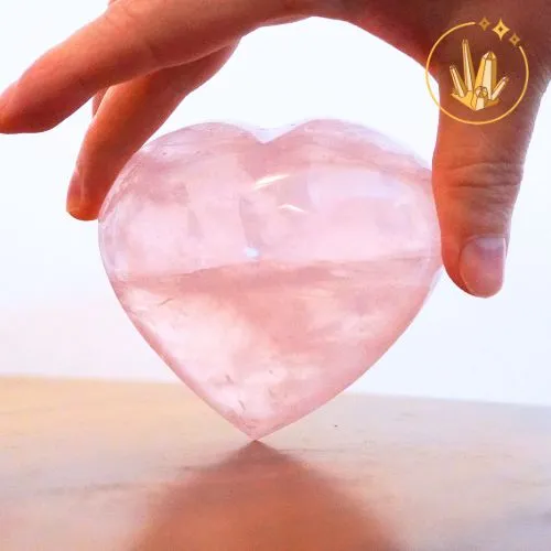 Quartz rose coeur grand