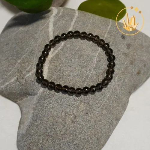 Bracelet Quartz fumé 6mm