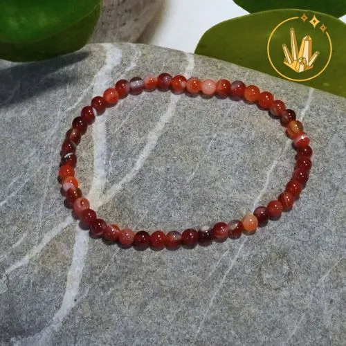 Bracelet Cornaline 4mm